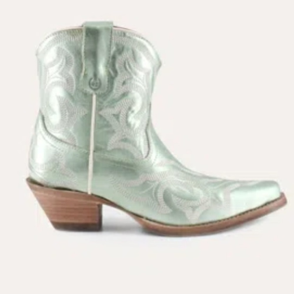 Buck & Brana REGINA LEATHER COWGIRL BOOTS IN MINT IN MULTI - NWT - Sz. 9.5